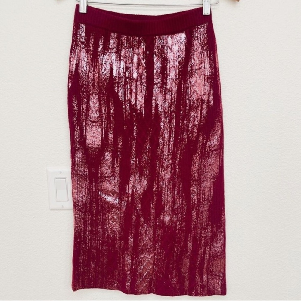 Anthropologie Rue Shimmer Midi Skirt - Picture 2 of 11